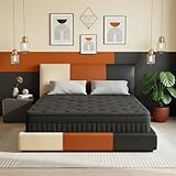 UNZIPE 12' King Mattress – Balanced Support & Comfort, Cooling Breathable Foam with Pocket Springs, Motion Isolation, Reinforced Edges, CertiPUR‑US Certified, Mattress in a Box