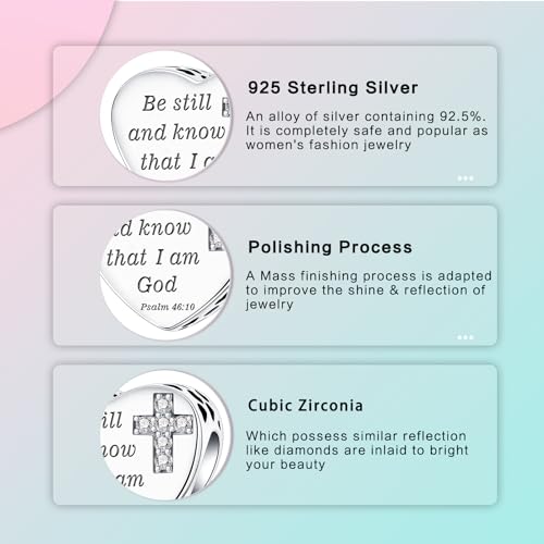 Image of LUXILLA Love You Best Friend Grandma Wife Heart Charm 925 Sterling Silver Charms Fit for Bracelets Necklace Jewelry Gift for Women
