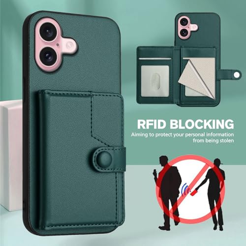 Coque iPhone 16 protégeant des vols RFID et bris d'écran grâce au verre trempé mince