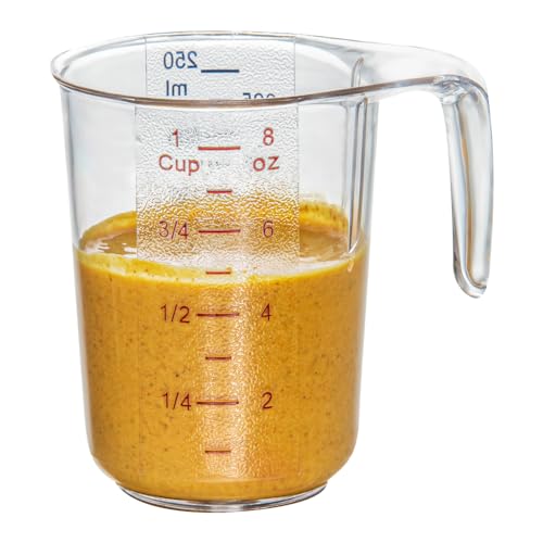 Image of Restaurantware Clear Plastic Cup Measuring Cup, 3.8 x 3 x 3.8 In