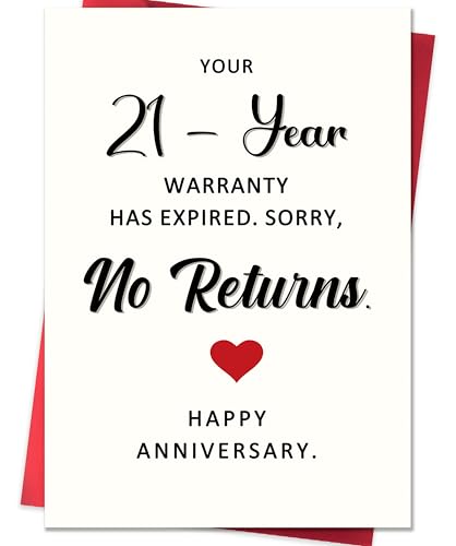 Smithtuy Funny 21 Year Anniversary Card 21st Wedding Anniversary Card Gifts for Husband Wife Couples Women Men 21st Anniversary Cards Gifts for Him Her