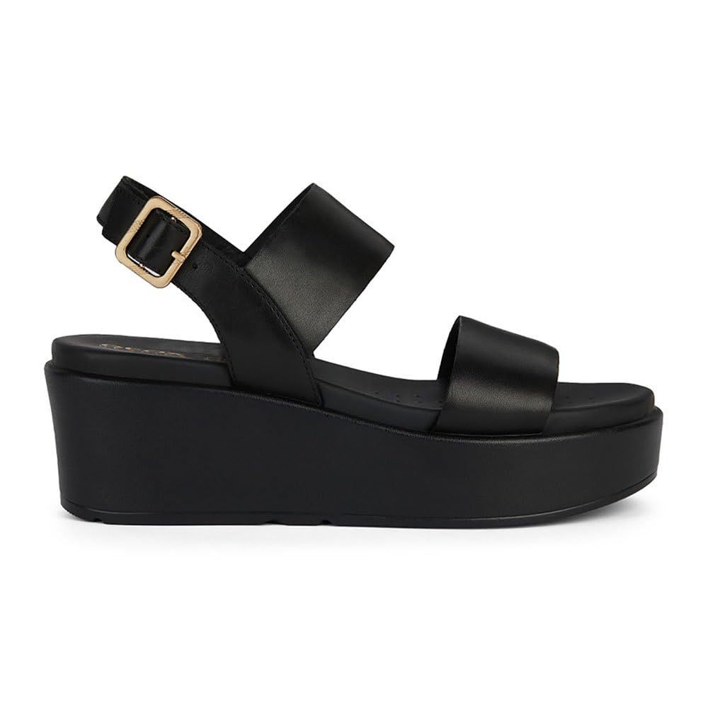 Geox Women's D Xand 2.2s A Wedge Sandal, black,7.5 UK