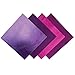 Purple Leather Scrap Sheets (4-Pack) – Genuine Leather for Craft & Sewing, 5×5 in / 12×12 cm