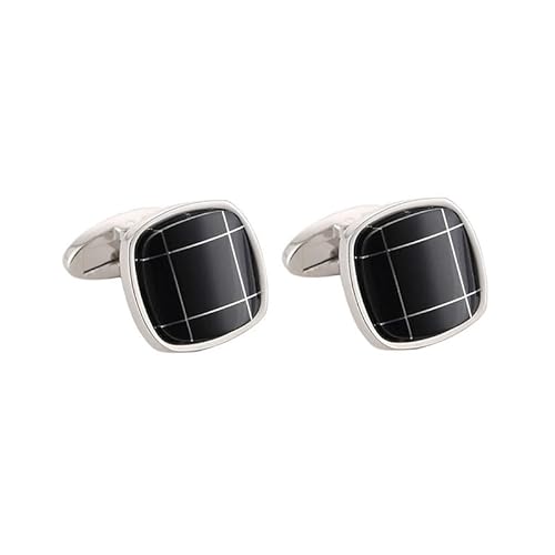 Square Copper Black Imitation Agate Cufflinks Wedding Party Accessories