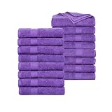 Ample Decor Bath Towels Pack of 16 600 GSM 100% Cotton, Absorbent Soft Premium Quality Machine Washa