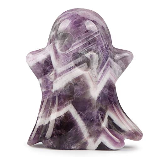 Figura de Fantasma en Amatista Tallada a Mano 1.7"