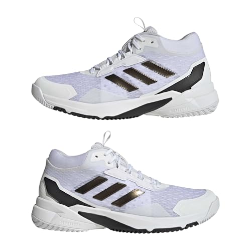 adidas Men's Crazyflight 6 Mid Top, White/Black/White, 8.5 - image 8