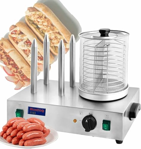La Mejor Recopilación de Máquinas de perritos calientes disponible en línea. 50 Vaporizador eléctrico para perritos calientes Máquina comercial for hacer perritos calientes, máquina de rodillos for, acero inoxidable, con interruptor y perilla control...