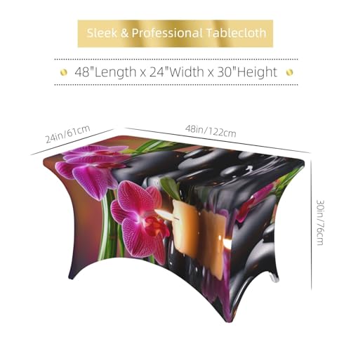 Nappe extensible élasthanne 1,2 m imperméable motif fleurs - 6