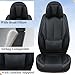 Coverado Car Seat Covers 5 Pieces, Full Set Universal Seat Covers for Cars, Waterproof Nappa Leather Auto Seat Protectors with Head Pillow, Car Interiors Fit for Most Sedans SUV Pick-up Truck, Black