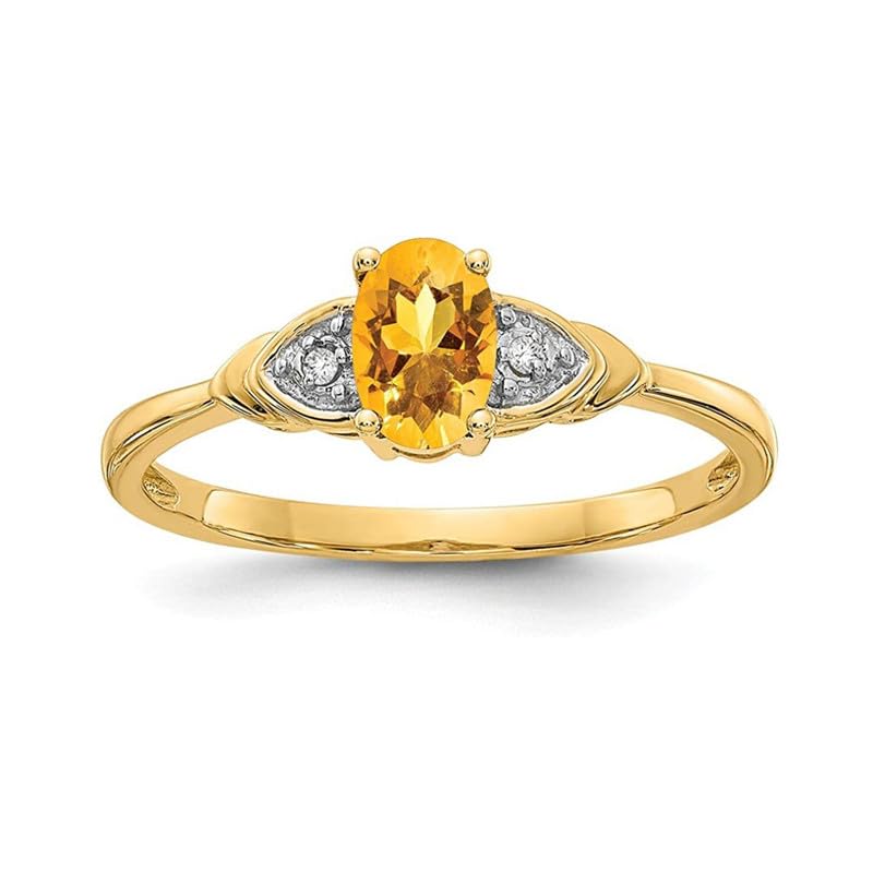 Alliance en citrine ovale et argent massif doré de haute joaillerie pour femme