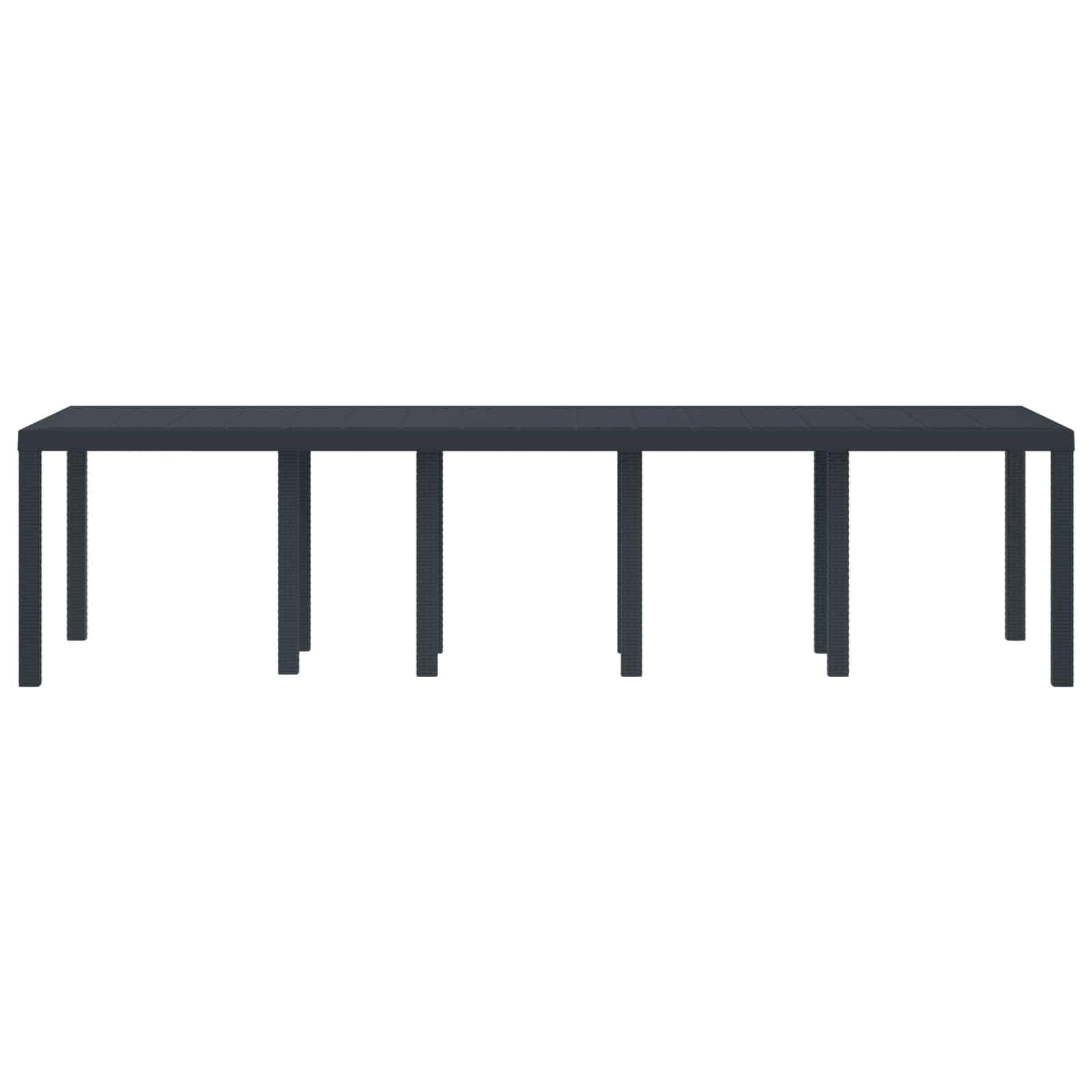 vidaXL Mesa de Jardín Antracita 300 x 100 x 73 cm ratán sintético
