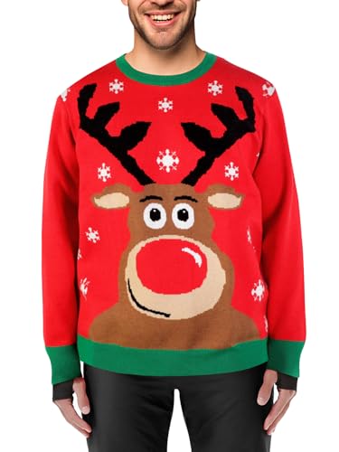 Image of XiaoMoSha Unisex Ugly Sweater Christmas Women Men Holiday Knit Pullover Matching Ugly Christmas Sweater for Men Women Kids