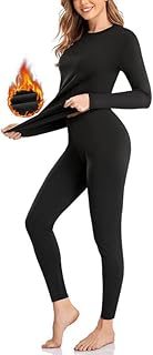 SIMIYA Thermal Underwear Set for Women Ultra Soft Fleece Lined Long Johns Base Layer Set Top Bottom