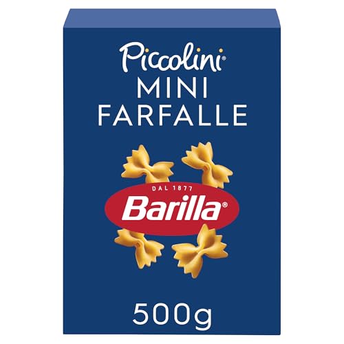 Barilla Pasta Mini Farfalle Piccolini, Pasta Corta di Semola di Grano Duro, 500 gr
