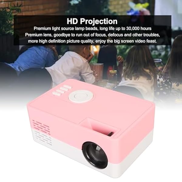 Miniprojector, Draagbare Projector 1080P HD met HDR, Draadloze WIFI LED-filmprojector met HD-multimedia-interface, Ondersteuning voor WIFI Mobiele Telefoon Hetzelfde Scherm