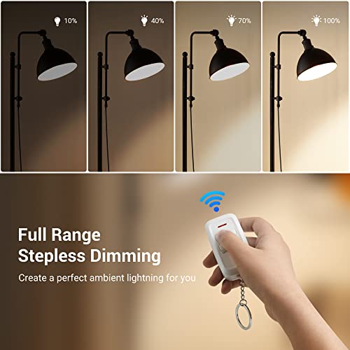 Dewenwils Dimmer Switches For Led Lights, Remote Light Dimmer For Indoor Use, 100Ft Range, Compatible With Dimmable Led/Tungsten Bulbs, Fcc Certified #TOP4