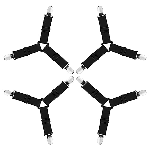 AUAUY Sangles pour Draps de Lit Noires