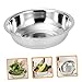 Veemoon Stainless Steel Household Washing Basin Thickened Flat Bottom Kitchen Accessory for Fruits Vegetables Dishes Versatile Cleaning Tool