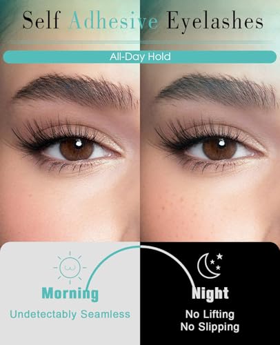 Obeyalash Pre Glued Half Lashes - Pre Glued Eyelashes Self Adhesive Eyelashes Stick On Lash 5 Pairs Natural Wispy 3/4 Lashes With 10 Extra Adhesive Strips & Tweezer-For Beginners, Work & Parties - Image 4