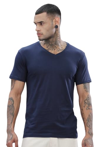 T-shirt col en V homme coton extensible contre les irritations et la chaleur