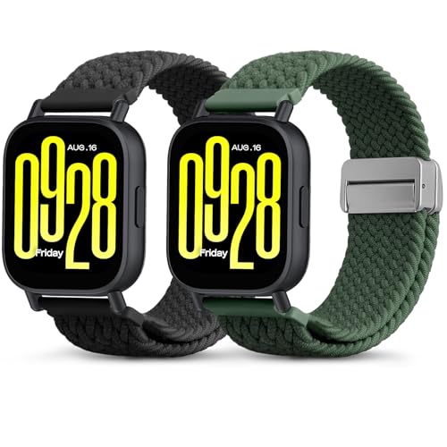 CreoArte 22mm Correa Compatible con Xiaomi Redmi Watch 5 Active/Lite,Amazfit Active Max/Amazfit Bip 6/Bip 5/Balance 2, Correas Deportiva Nylon Trenzado para para Mujeres y Hombres