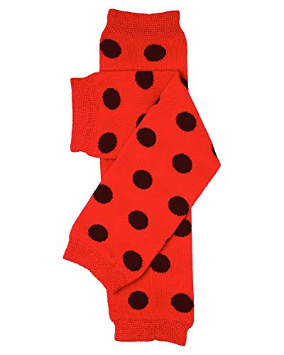 juDanzy Red and Black Ladybug Baby and Toddler and Child Leg Warmers