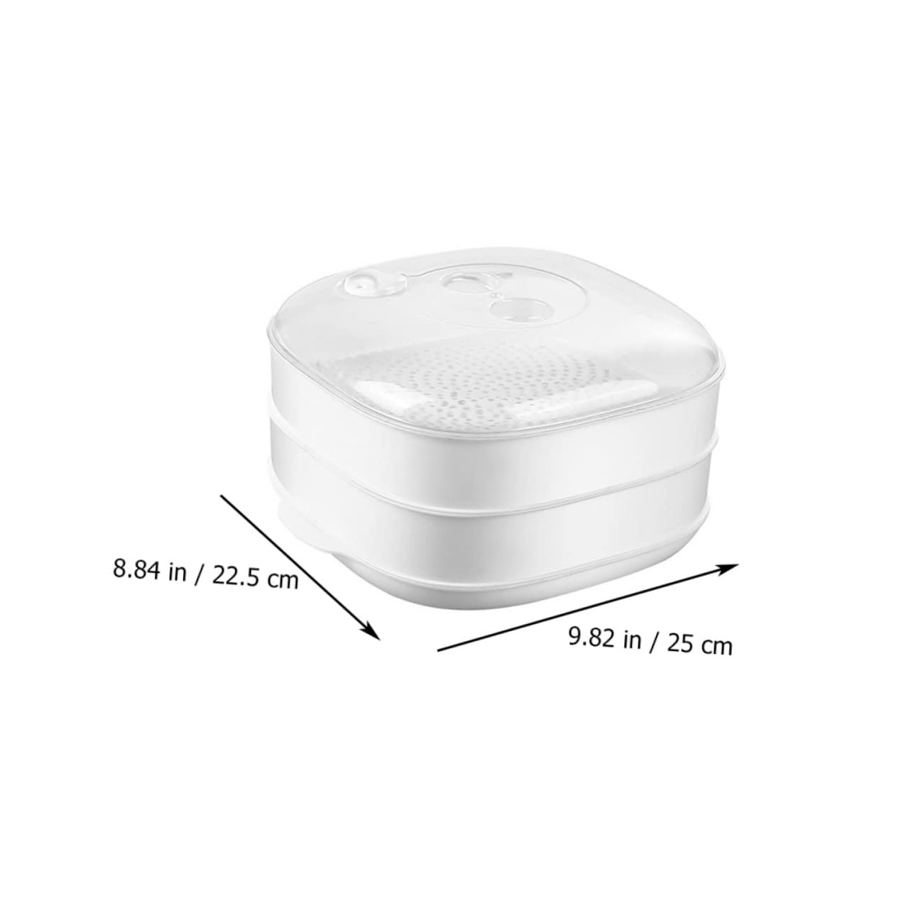 Alimentos Eléctricos Cocina Microondas Cesta Tapa Bollos De Vapor Bola De Masa De Arro 5