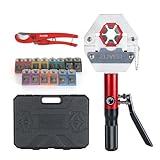 ZUVER Hydraulic AC Hose Crimper Kit with Pipe Cutter and 7 Dies- Handheld 71500 Hydra-Krimp for Air Conditioning Repair, Manual Crimper for BH Air Conditioner Hose & Beadlock Fittings