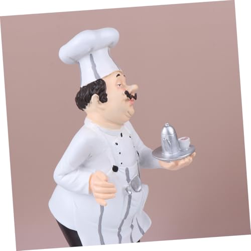 Cuisine restaurant décoration : la statue de chef stable en résine - 6