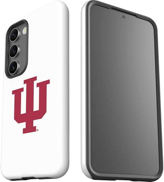 Skinit Pro Phone Case Compatible with Galaxy S23 - Officially Licensed Indiana University IU Logo White Design