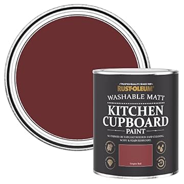 Rust-Oleum Red Kitchen Cupboard Paint in Matt Finish - Empire Red 750ml