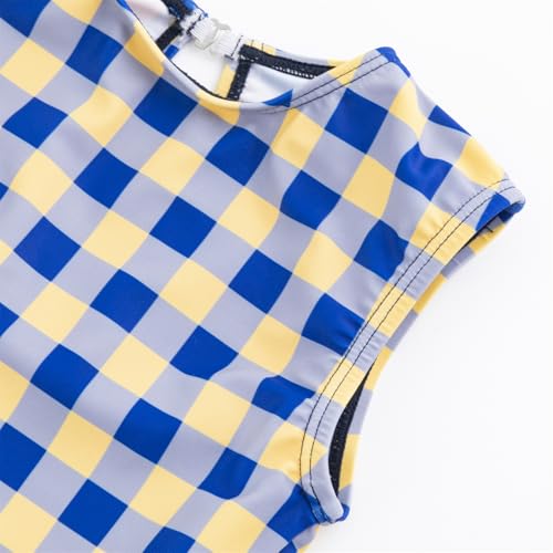 LIZENS Swimwear Girls One Piece for Girls Kids Bathing Checkered Swimwear 2-12 Years3