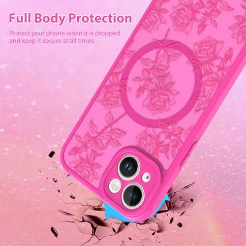 Coque iPhone 15 Pro Max motif fleur rose idée cadeau esthétique - 2