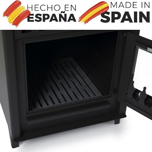 Miniatura 6 de Estufa De Leña Grande Volcano Base Xl 14.3 Kw Chimenea Rustica De Leña Estufa De Leña Clásica Para Salón Salida Humos