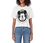 Disney Mickey and Friends Mickey Mouse Checkerboard Circle Women's Crop Top