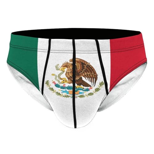 Mexico Mexican Flag Men Triangle Briefs Soft Elastic Underwear Breathable Underpants4
