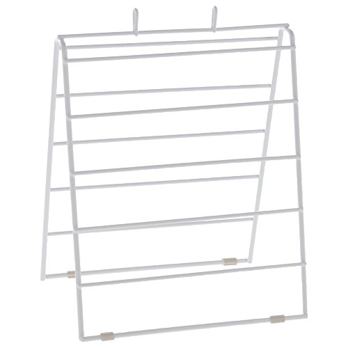 Saddle Bag Dispenser Deli Bag Dispenser White Coated Wire - 9"L x 6"W x 11 1/2"H