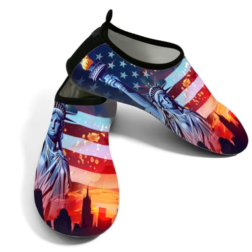 Zapatos deportivos acuáticos unisex de secado rápido con diseño de la Bandera de EE. UU.
