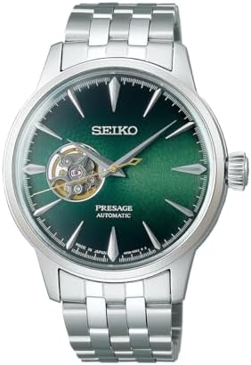 Seiko Presage Cocktail Time ‘Grasshopper’ Open Heart Green Dial W...