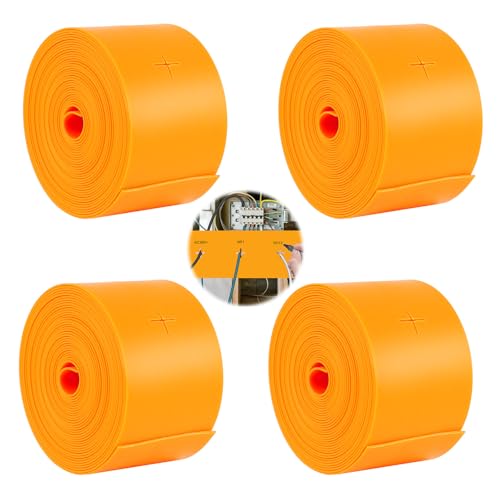 4Pcs 16.4ft Perforated Strips for Electrical Wire, Hold Wires in Place & Mark for Industrial and Commercial Rough-in, Drywall Cable Holder with Yellow Color Coding (Yellow)