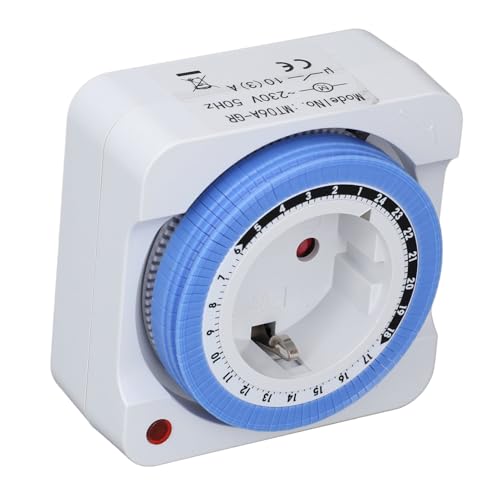 Reloj Segmentado de 24 Horas, 16 A Fácil Programación Ajustes de Tiempo Flexibles Temporizador de Apagado Toma de Luz Versátil para Dispositivos Electrónicos