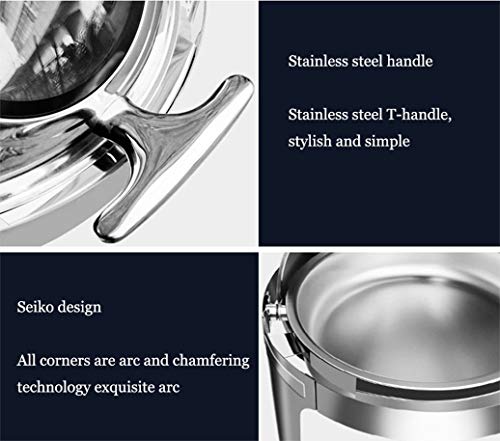 HSBAIS Speisenwärmer Buffetwärmer, 6 Qt Edelstahl Chafing Dish Runde Roll-Laden Warmhaltebehälter mit Deckel für Buffet… – Bild 4