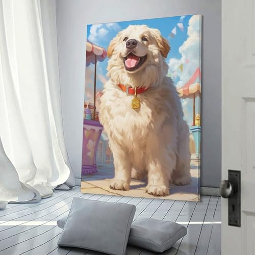 Impression giclée sur toile de Saint-Bernard moderne 50 x 75 cm