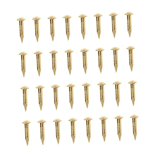 285 piezas de clavos de cabeza redonda de cobre sólidos latón para accesorios de muebles, artesanías y proyectos DIY, piezas miniatura
