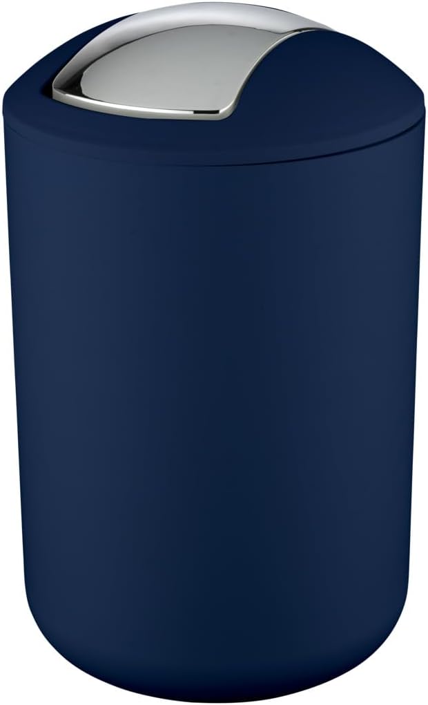 Wenko 22521100 Brasil Rubbish bin L Dark Blue Ø 19.5 x 31 cm