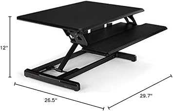 UPLIFT DESK - Lady Bird Standing Desk Converter (Black)