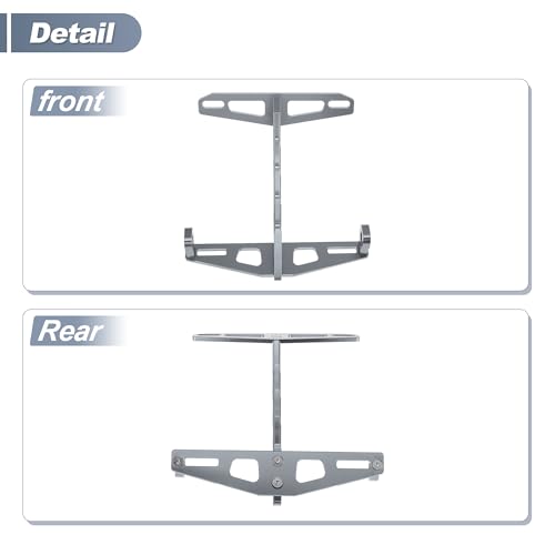 Support de plaque d'immatriculation moto en alliage d'aluminium finition titane durable