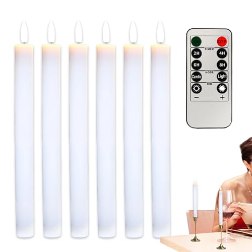 Velas LED sin llama regulables para comedor y decoración de vacaciones