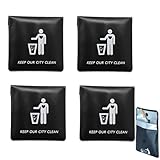 UYVPAER Lot De 4 Cendriers Portables En Pvc Ignifugés Sac Anti-Odeur...